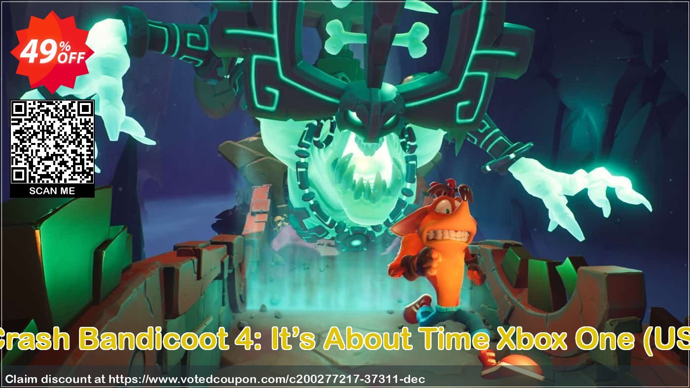 Crash Bandicoot 4: It’s About Time Xbox One, US  Coupon, discount Crash Bandicoot 4: It’s About Time Xbox One (US) Deal 2024 CDkeys. Promotion: Crash Bandicoot 4: It’s About Time Xbox One (US) Exclusive Sale offer 