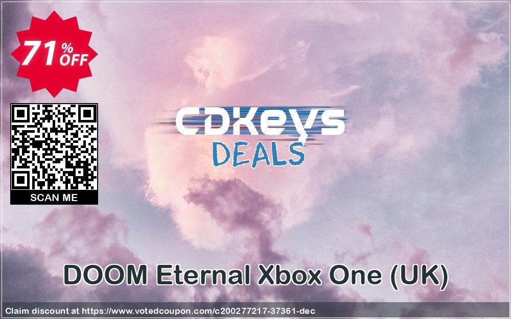 DOOM Eternal Xbox One, UK  Coupon, discount DOOM Eternal Xbox One (UK) Deal 2024 CDkeys. Promotion: DOOM Eternal Xbox One (UK) Exclusive Sale offer 