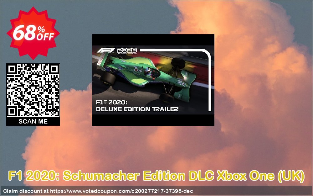 F1 2020: SchuMACher Edition DLC Xbox One, UK  Coupon, discount F1 2024: Schumacher Edition DLC Xbox One (UK) Deal 2024 CDkeys. Promotion: F1 2020: Schumacher Edition DLC Xbox One (UK) Exclusive Sale offer 