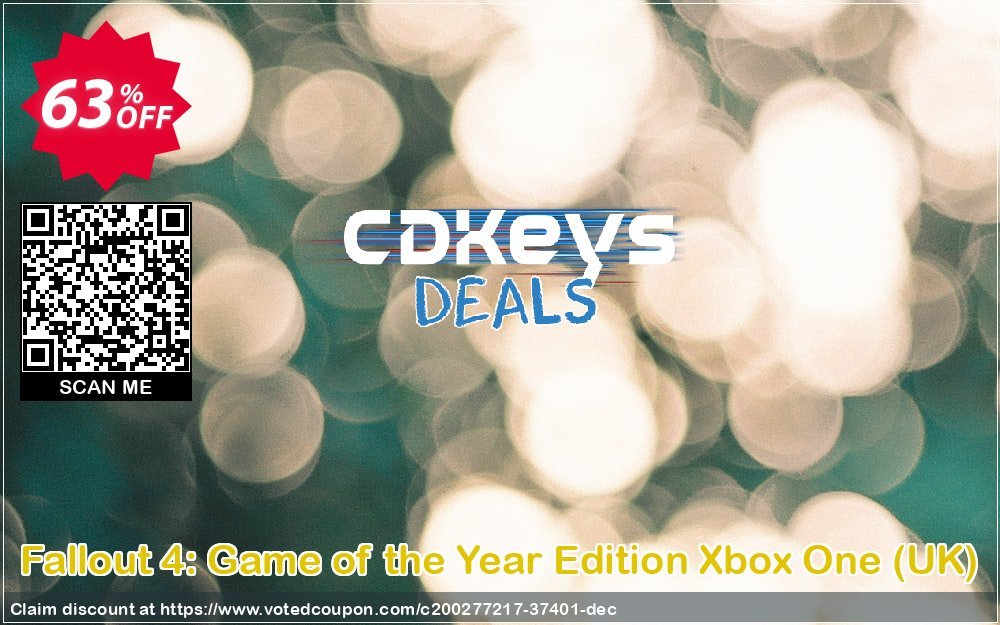 Fallout 4: Game of the Year Edition Xbox One, UK  Coupon, discount Fallout 4: Game of the Year Edition Xbox One (UK) Deal 2024 CDkeys. Promotion: Fallout 4: Game of the Year Edition Xbox One (UK) Exclusive Sale offer 
