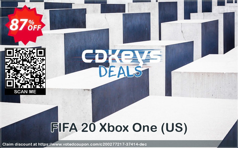 FIFA 20 Xbox One, US  Coupon, discount FIFA 20 Xbox One (US) Deal 2024 CDkeys. Promotion: FIFA 20 Xbox One (US) Exclusive Sale offer 