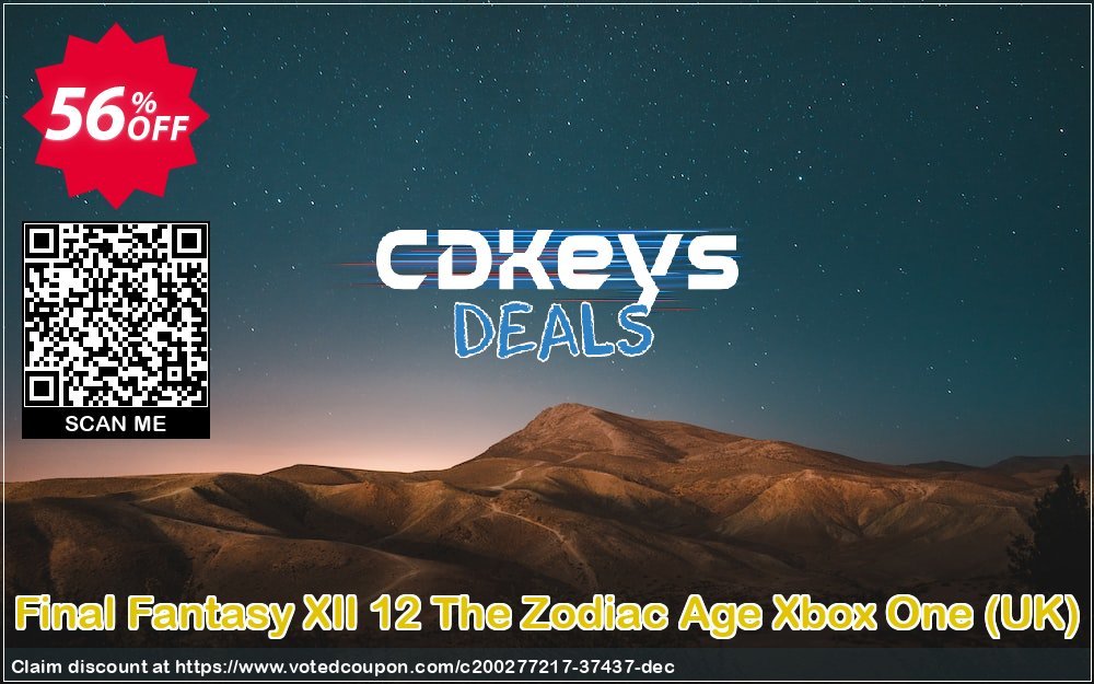 Final Fantasy XII 12 The Zodiac Age Xbox One, UK  Coupon, discount Final Fantasy XII 12 The Zodiac Age Xbox One (UK) Deal 2024 CDkeys. Promotion: Final Fantasy XII 12 The Zodiac Age Xbox One (UK) Exclusive Sale offer 