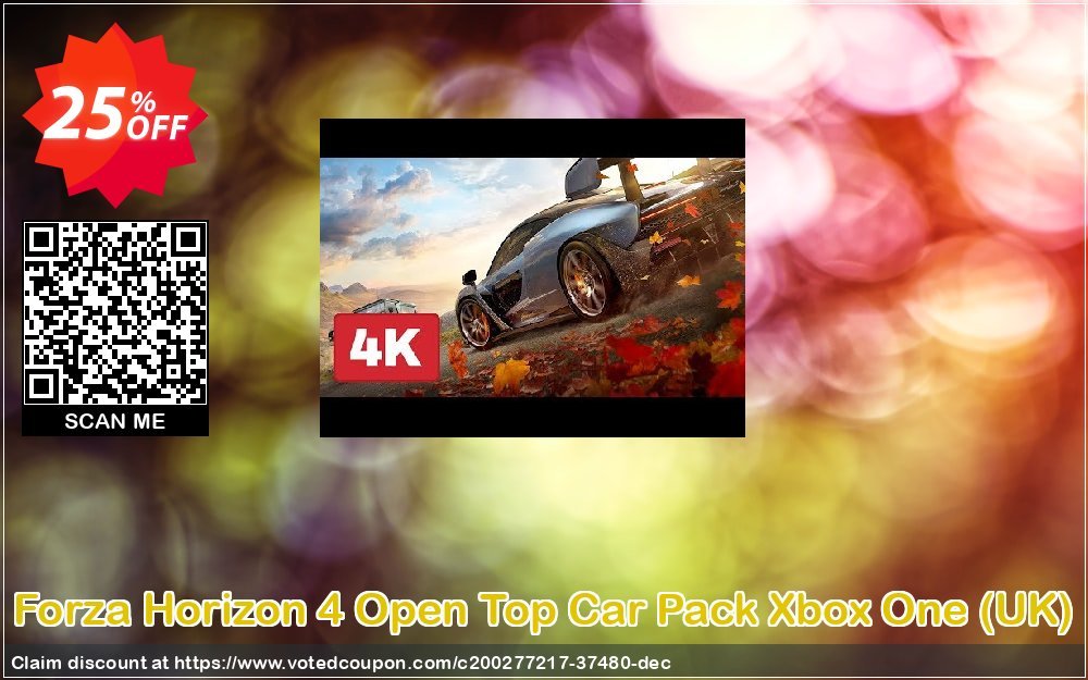 Forza Horizon 4 Open Top Car Pack Xbox One, UK  Coupon, discount Forza Horizon 4 Open Top Car Pack Xbox One (UK) Deal 2024 CDkeys. Promotion: Forza Horizon 4 Open Top Car Pack Xbox One (UK) Exclusive Sale offer 