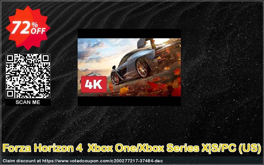 Forza Horizon 4  Xbox One/Xbox Series X|S/PC, US  Coupon Code Apr 2024, 72% OFF - VotedCoupon