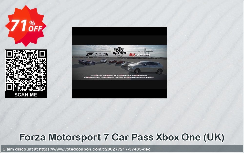 Forza Motorsport 7 Car Pass Xbox One, UK  Coupon Code May 2024, 71% OFF - VotedCoupon