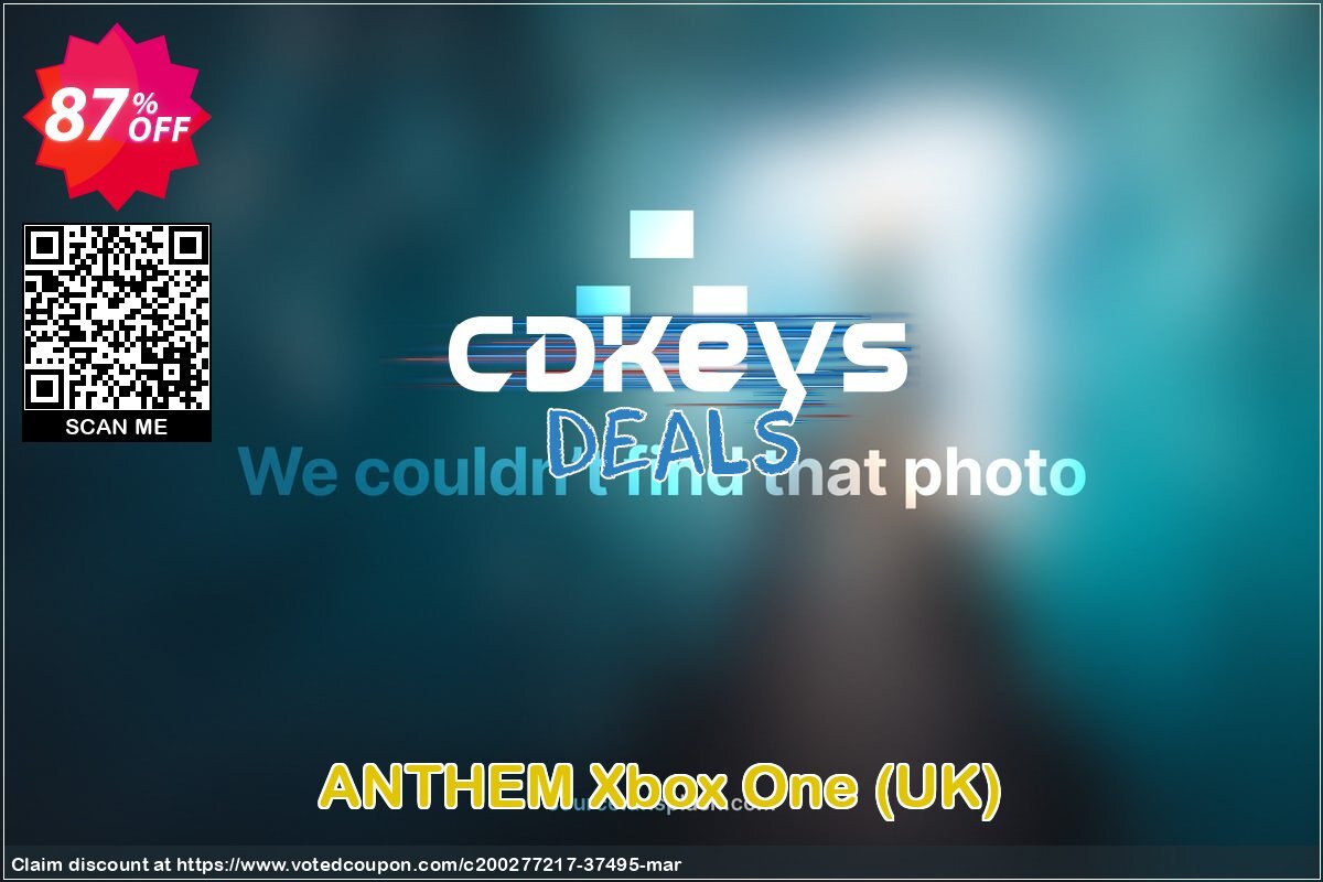 ANTHEM Xbox One, UK  Coupon, discount ANTHEM Xbox One (UK) Deal 2024 CDkeys. Promotion: ANTHEM Xbox One (UK) Exclusive Sale offer 