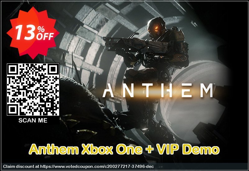 Anthem Xbox One + VIP Demo Coupon, discount Anthem Xbox One + VIP Demo Deal 2023 CDkeys. Promotion: Anthem Xbox One + VIP Demo Exclusive Sale offer 