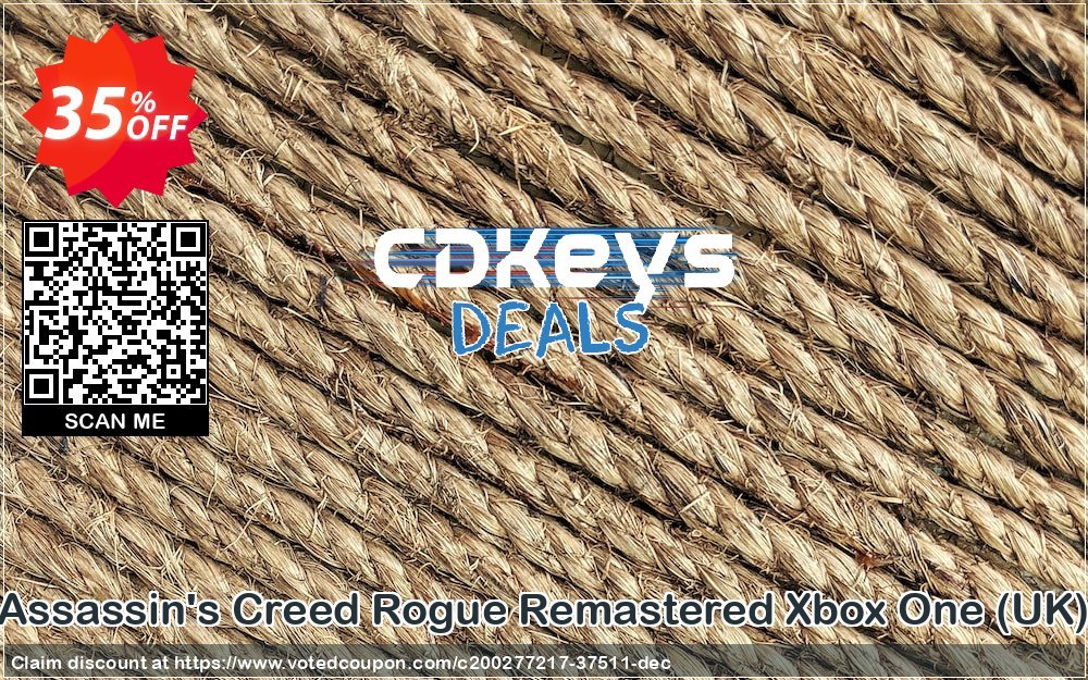 Assassin&#039;s Creed Rogue Remastered Xbox One, UK  Coupon, discount Assassin's Creed Rogue Remastered Xbox One (UK) Deal 2024 CDkeys. Promotion: Assassin's Creed Rogue Remastered Xbox One (UK) Exclusive Sale offer 