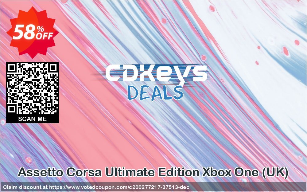 Assetto Corsa Ultimate Edition Xbox One, UK  Coupon, discount Assetto Corsa Ultimate Edition Xbox One (UK) Deal 2024 CDkeys. Promotion: Assetto Corsa Ultimate Edition Xbox One (UK) Exclusive Sale offer 