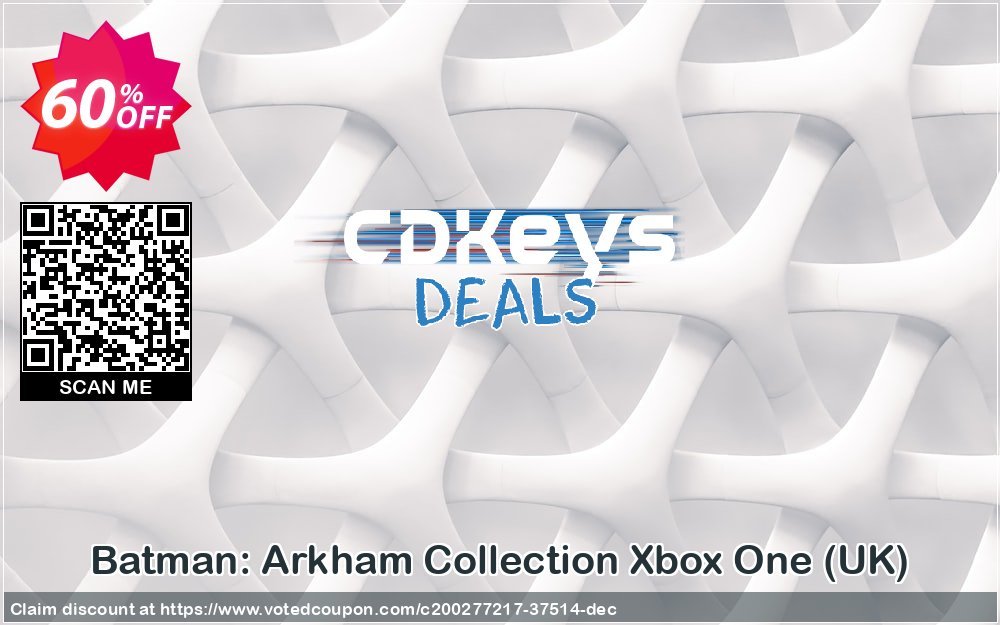 Batman: Arkham Collection Xbox One, UK  Coupon, discount Batman: Arkham Collection Xbox One (UK) Deal 2024 CDkeys. Promotion: Batman: Arkham Collection Xbox One (UK) Exclusive Sale offer 