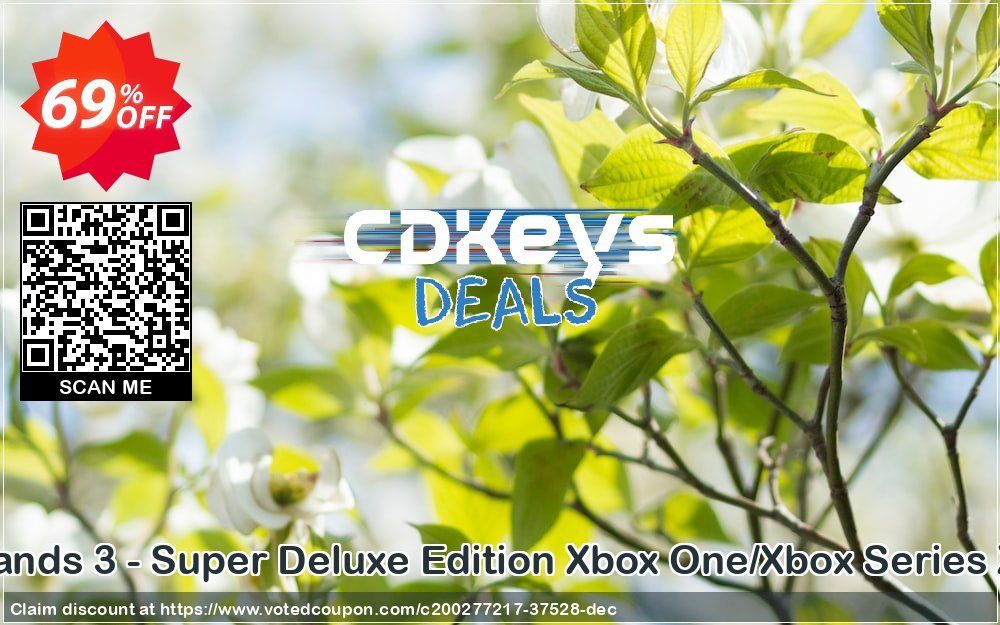 Borderlands 3 - Super Deluxe Edition Xbox One/Xbox Series X|S, UK  Coupon, discount Borderlands 3 - Super Deluxe Edition Xbox One/Xbox Series X|S (UK) Deal 2024 CDkeys. Promotion: Borderlands 3 - Super Deluxe Edition Xbox One/Xbox Series X|S (UK) Exclusive Sale offer 