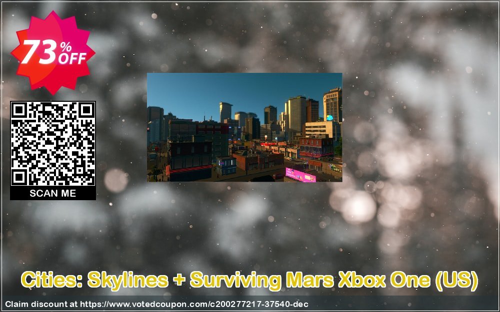 Cities: Skylines + Surviving Mars Xbox One, US  Coupon, discount Cities: Skylines + Surviving Mars Xbox One (US) Deal 2024 CDkeys. Promotion: Cities: Skylines + Surviving Mars Xbox One (US) Exclusive Sale offer 
