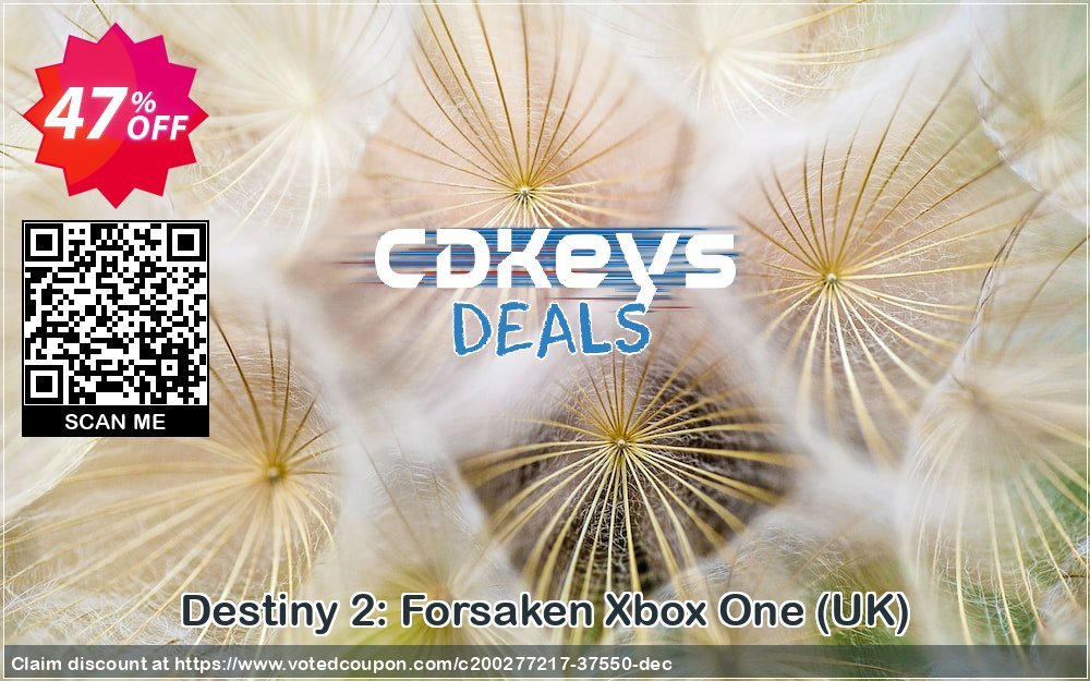 Destiny 2: Forsaken Xbox One, UK  Coupon, discount Destiny 2: Forsaken Xbox One (UK) Deal 2024 CDkeys. Promotion: Destiny 2: Forsaken Xbox One (UK) Exclusive Sale offer 