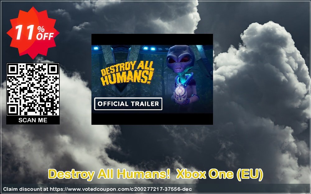 Destroy All Humans!  Xbox One, EU  Coupon, discount Destroy All Humans!  Xbox One (EU) Deal 2024 CDkeys. Promotion: Destroy All Humans!  Xbox One (EU) Exclusive Sale offer 