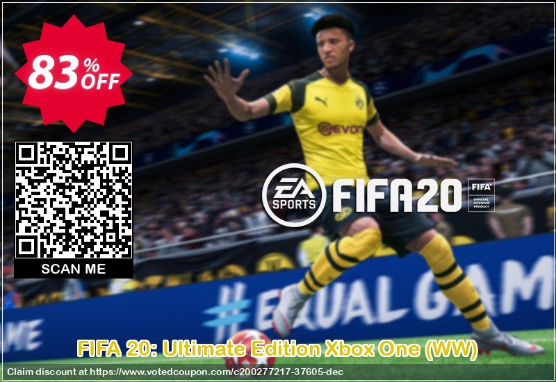 FIFA 20: Ultimate Edition Xbox One, WW  Coupon, discount FIFA 20: Ultimate Edition Xbox One (WW) Deal 2024 CDkeys. Promotion: FIFA 20: Ultimate Edition Xbox One (WW) Exclusive Sale offer 