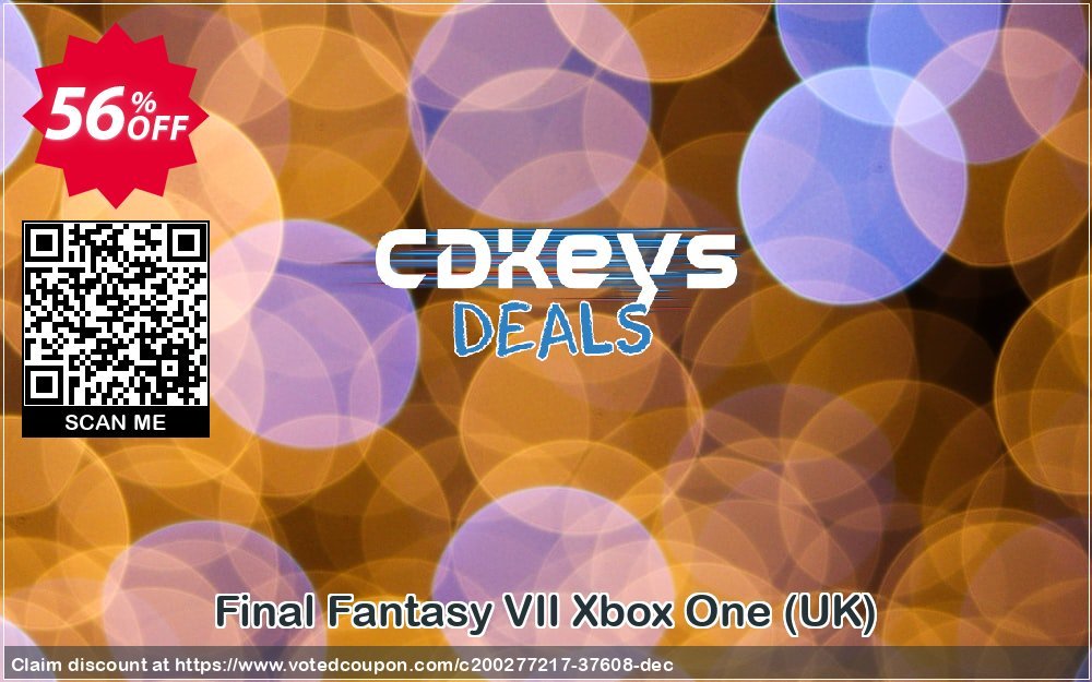 Final Fantasy VII Xbox One, UK  Coupon, discount Final Fantasy VII Xbox One (UK) Deal 2024 CDkeys. Promotion: Final Fantasy VII Xbox One (UK) Exclusive Sale offer 