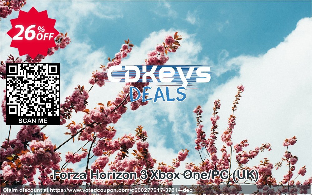 Forza Horizon 3 Xbox One/PC, UK  Coupon, discount Forza Horizon 3 Xbox One/PC (UK) Deal 2023 CDkeys. Promotion: Forza Horizon 3 Xbox One/PC (UK) Exclusive Sale offer 