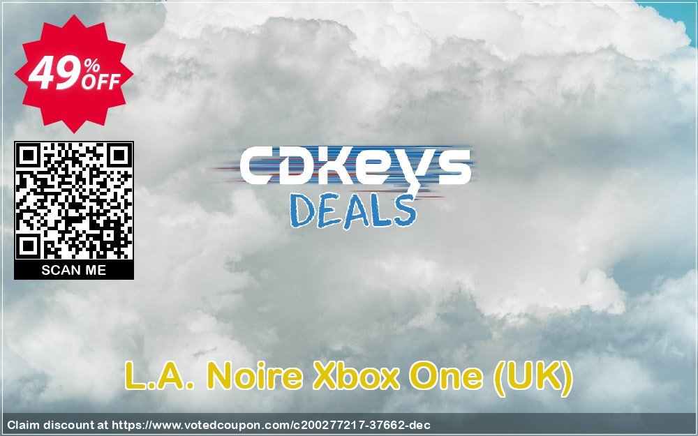 L.A. Noire Xbox One, UK  Coupon, discount L.A. Noire Xbox One (UK) Deal 2024 CDkeys. Promotion: L.A. Noire Xbox One (UK) Exclusive Sale offer 