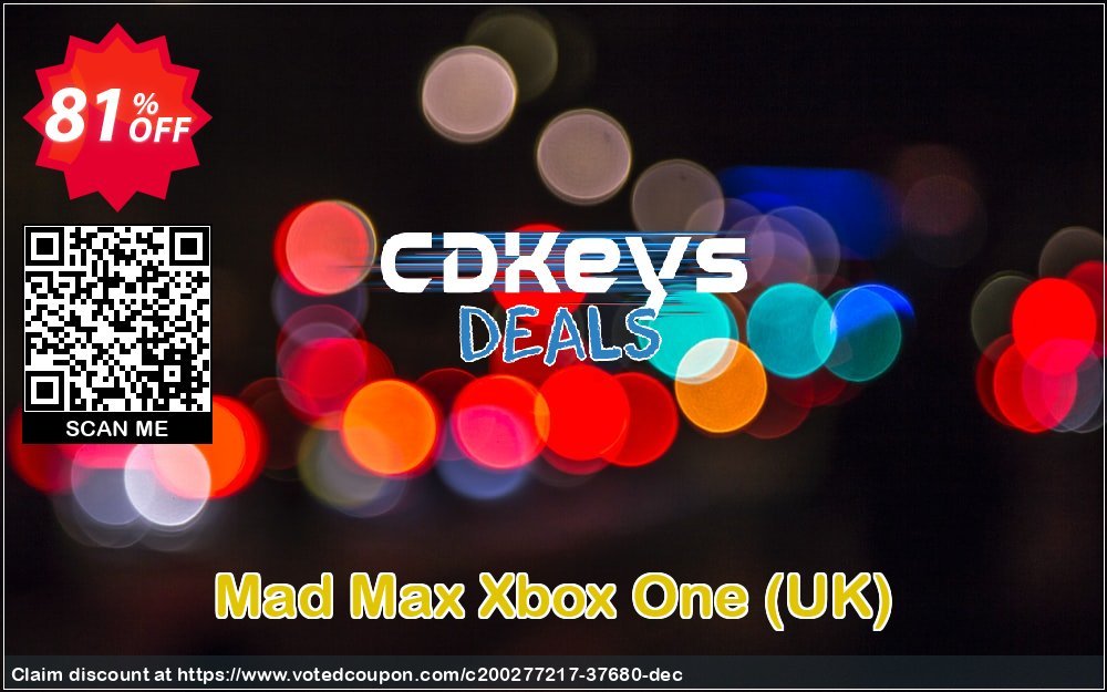 Mad Max Xbox One, UK  Coupon, discount Mad Max Xbox One (UK) Deal 2024 CDkeys. Promotion: Mad Max Xbox One (UK) Exclusive Sale offer 