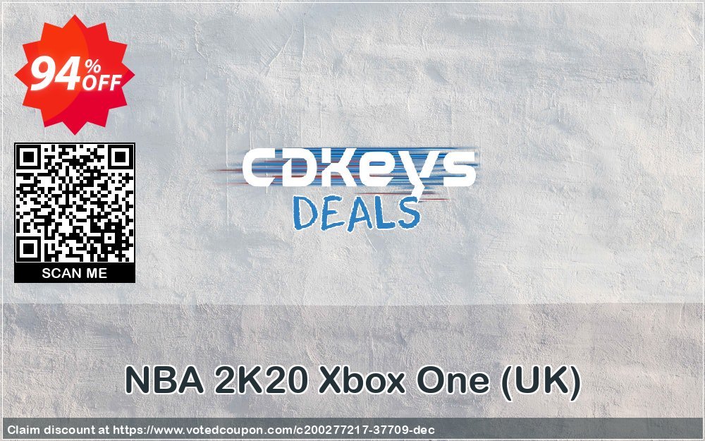 NBA 2K20 Xbox One, UK  Coupon, discount NBA 2K20 Xbox One (UK) Deal 2023 CDkeys. Promotion: NBA 2K20 Xbox One (UK) Exclusive Sale offer 
