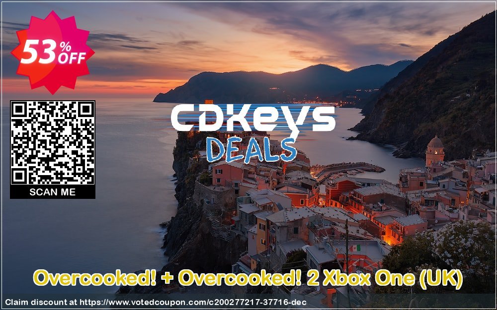 Overcooked! + Overcooked! 2 Xbox One, UK  Coupon, discount Overcooked! + Overcooked! 2 Xbox One (UK) Deal 2024 CDkeys. Promotion: Overcooked! + Overcooked! 2 Xbox One (UK) Exclusive Sale offer 