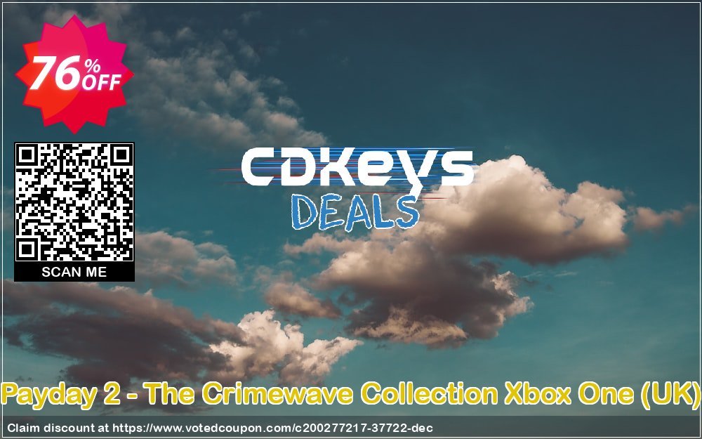 Payday 2 - The Crimewave Collection Xbox One, UK  Coupon, discount Payday 2 - The Crimewave Collection Xbox One (UK) Deal 2024 CDkeys. Promotion: Payday 2 - The Crimewave Collection Xbox One (UK) Exclusive Sale offer 