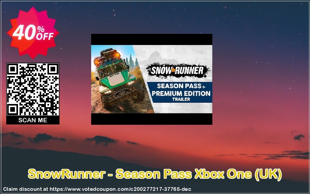 SnowRunner - Season Pass Xbox One, UK  Coupon, discount SnowRunner - Season Pass Xbox One (UK) Deal 2024 CDkeys. Promotion: SnowRunner - Season Pass Xbox One (UK) Exclusive Sale offer 