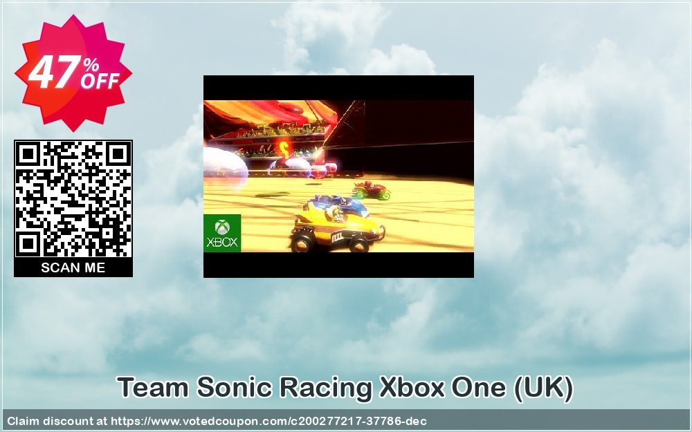 Team Sonic Racing Xbox One, UK  Coupon, discount Team Sonic Racing Xbox One (UK) Deal 2024 CDkeys. Promotion: Team Sonic Racing Xbox One (UK) Exclusive Sale offer 