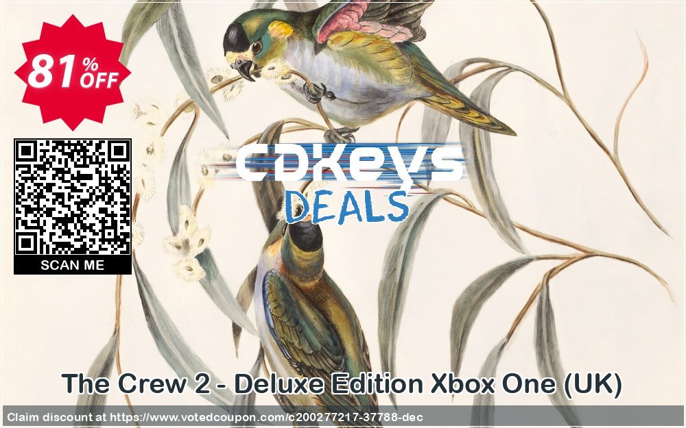 The Crew 2 - Deluxe Edition Xbox One, UK  Coupon, discount The Crew 2 - Deluxe Edition Xbox One (UK) Deal 2024 CDkeys. Promotion: The Crew 2 - Deluxe Edition Xbox One (UK) Exclusive Sale offer 