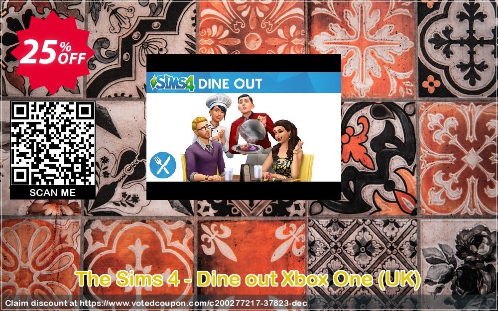 The Sims 4 - Dine out Xbox One, UK  Coupon, discount The Sims 4 - Dine out Xbox One (UK) Deal 2024 CDkeys. Promotion: The Sims 4 - Dine out Xbox One (UK) Exclusive Sale offer 
