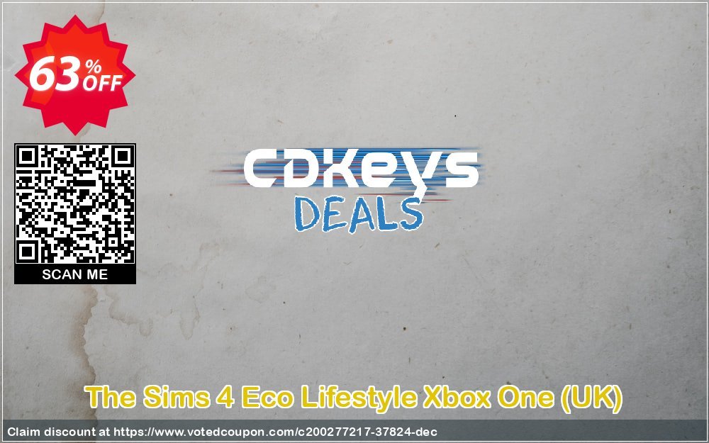 The Sims 4 Eco Lifestyle Xbox One, UK  Coupon, discount The Sims 4 Eco Lifestyle Xbox One (UK) Deal 2024 CDkeys. Promotion: The Sims 4 Eco Lifestyle Xbox One (UK) Exclusive Sale offer 