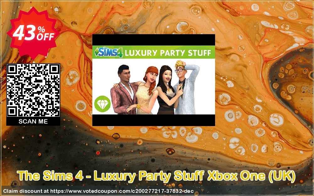 The Sims 4 - Luxury Party Stuff Xbox One, UK  Coupon, discount The Sims 4 - Luxury Party Stuff Xbox One (UK) Deal 2023 CDkeys. Promotion: The Sims 4 - Luxury Party Stuff Xbox One (UK) Exclusive Sale offer 
