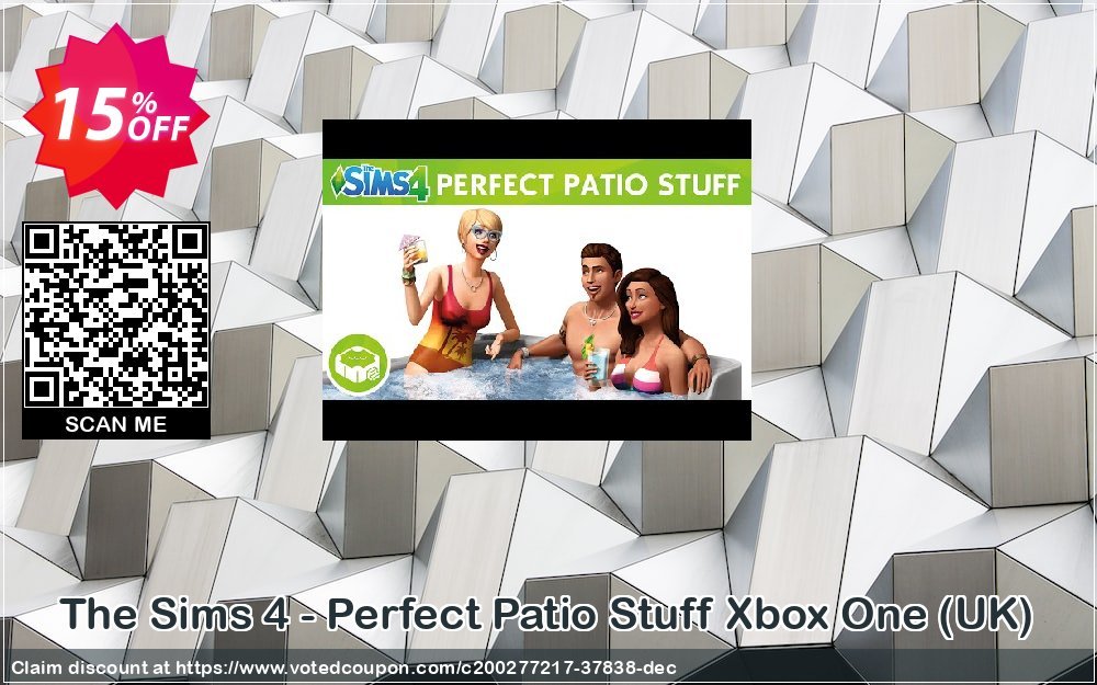 The Sims 4 - Perfect Patio Stuff Xbox One, UK  Coupon, discount The Sims 4 - Perfect Patio Stuff Xbox One (UK) Deal 2024 CDkeys. Promotion: The Sims 4 - Perfect Patio Stuff Xbox One (UK) Exclusive Sale offer 