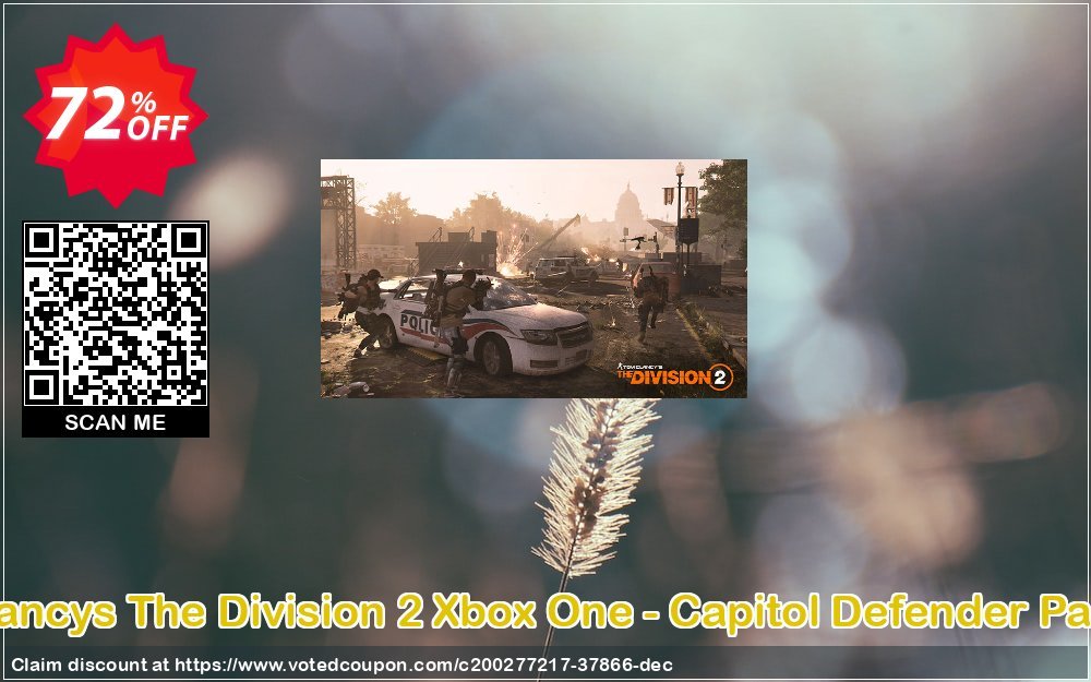 Tom Clancys The Division 2 Xbox One - Capitol Defender Pack DLC Coupon, discount Tom Clancys The Division 2 Xbox One - Capitol Defender Pack DLC Deal 2024 CDkeys. Promotion: Tom Clancys The Division 2 Xbox One - Capitol Defender Pack DLC Exclusive Sale offer 