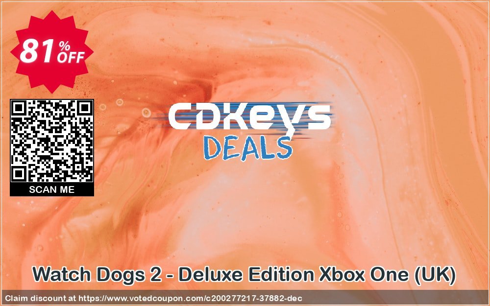 Watch Dogs 2 - Deluxe Edition Xbox One, UK  Coupon, discount Watch Dogs 2 - Deluxe Edition Xbox One (UK) Deal 2024 CDkeys. Promotion: Watch Dogs 2 - Deluxe Edition Xbox One (UK) Exclusive Sale offer 