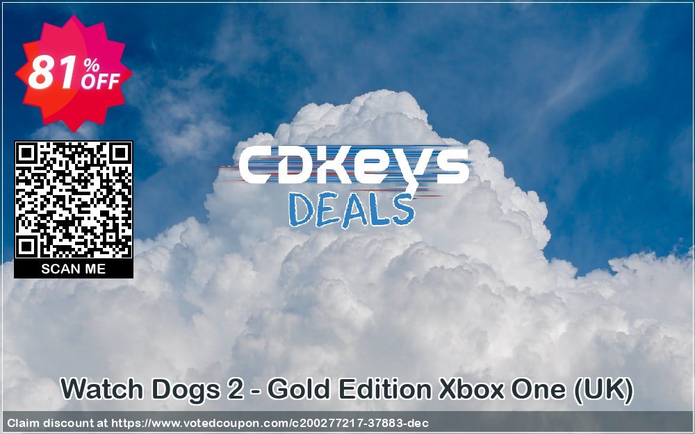 Watch Dogs 2 - Gold Edition Xbox One, UK  Coupon, discount Watch Dogs 2 - Gold Edition Xbox One (UK) Deal 2024 CDkeys. Promotion: Watch Dogs 2 - Gold Edition Xbox One (UK) Exclusive Sale offer 