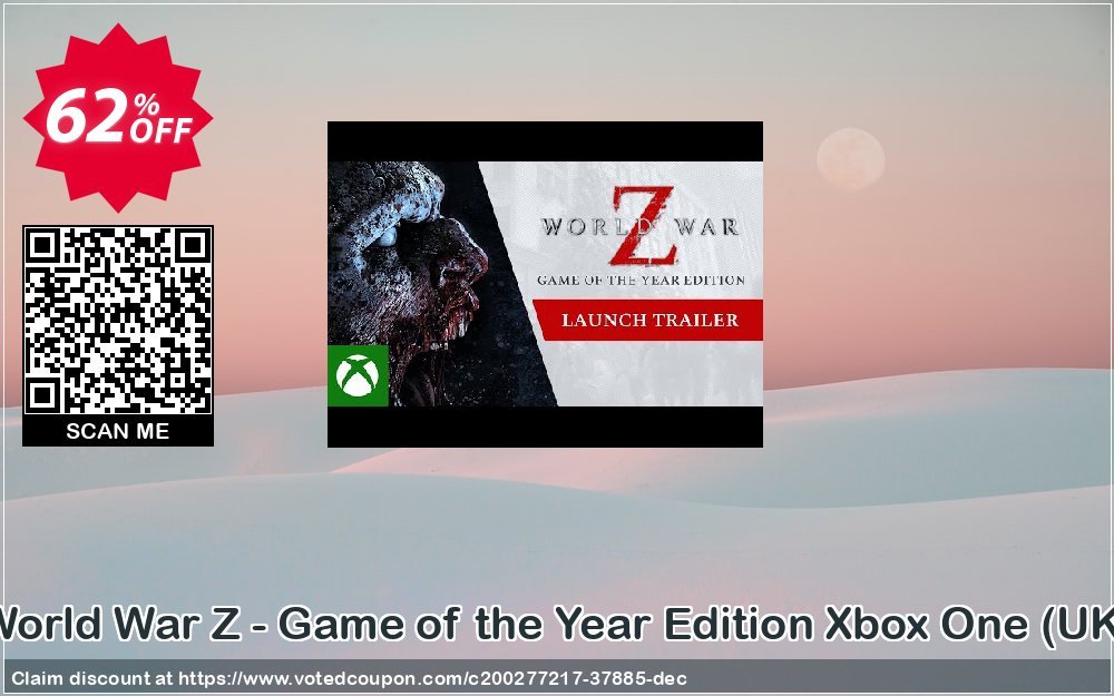 World War Z - Game of the Year Edition Xbox One, UK  Coupon, discount World War Z - Game of the Year Edition Xbox One (UK) Deal 2024 CDkeys. Promotion: World War Z - Game of the Year Edition Xbox One (UK) Exclusive Sale offer 