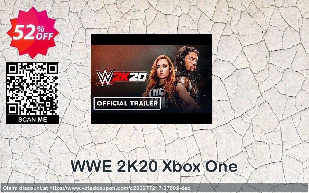 WWE 2K20 Xbox One Coupon, discount WWE 2K20 Xbox One Deal 2024 CDkeys. Promotion: WWE 2K20 Xbox One Exclusive Sale offer 