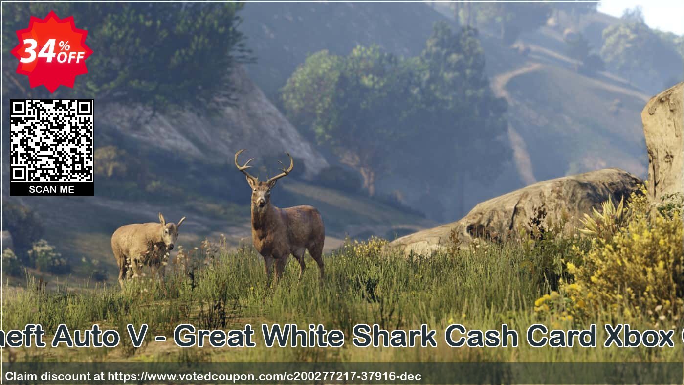 Grand Theft Auto V - Great White Shark Cash Card Xbox One, US  Coupon, discount Grand Theft Auto V - Great White Shark Cash Card Xbox One (US) Deal 2024 CDkeys. Promotion: Grand Theft Auto V - Great White Shark Cash Card Xbox One (US) Exclusive Sale offer 