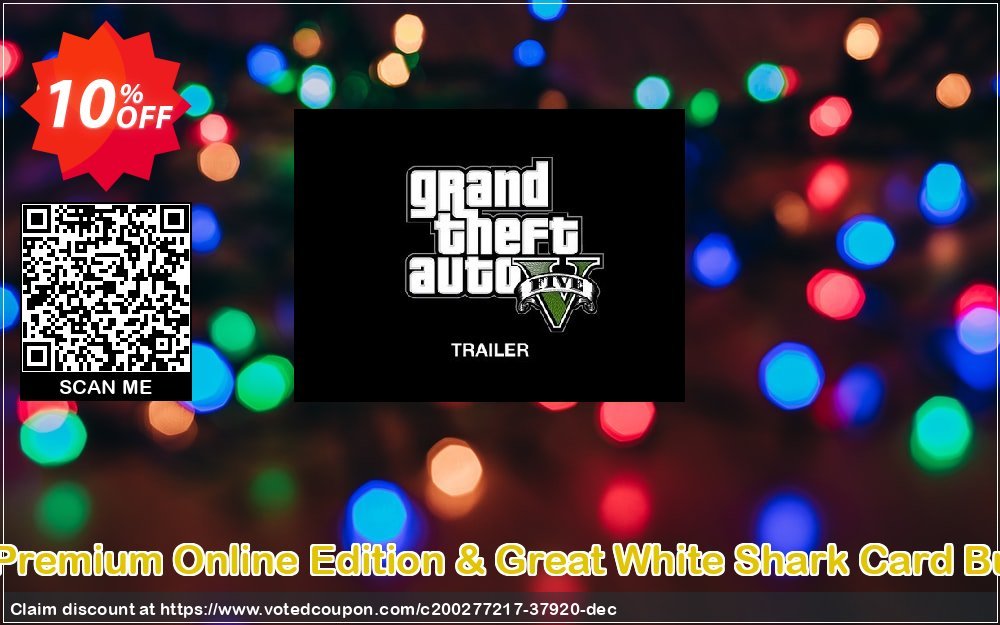 Grand Theft Auto V Premium Online Edition & Great White Shark Card Bundle Xbox One, EU  Coupon, discount Grand Theft Auto V Premium Online Edition & Great White Shark Card Bundle Xbox One (EU) Deal 2024 CDkeys. Promotion: Grand Theft Auto V Premium Online Edition & Great White Shark Card Bundle Xbox One (EU) Exclusive Sale offer 