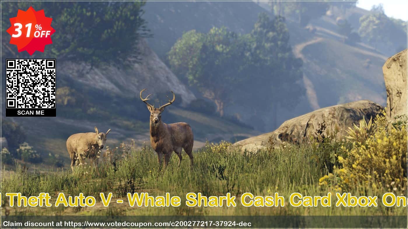 Grand Theft Auto V - Whale Shark Cash Card Xbox One, US  Coupon, discount Grand Theft Auto V - Whale Shark Cash Card Xbox One (US) Deal 2024 CDkeys. Promotion: Grand Theft Auto V - Whale Shark Cash Card Xbox One (US) Exclusive Sale offer 