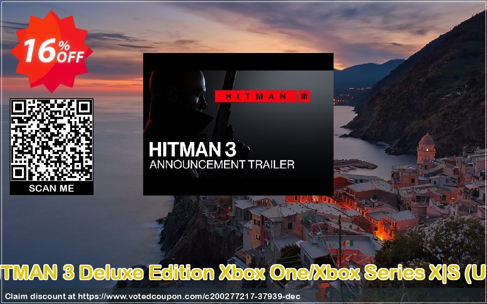 HITMAN 3 Deluxe Edition Xbox One/Xbox Series X|S, UK  Coupon, discount HITMAN 3 Deluxe Edition Xbox One/Xbox Series X|S (UK) Deal 2023 CDkeys. Promotion: HITMAN 3 Deluxe Edition Xbox One/Xbox Series X|S (UK) Exclusive Sale offer 
