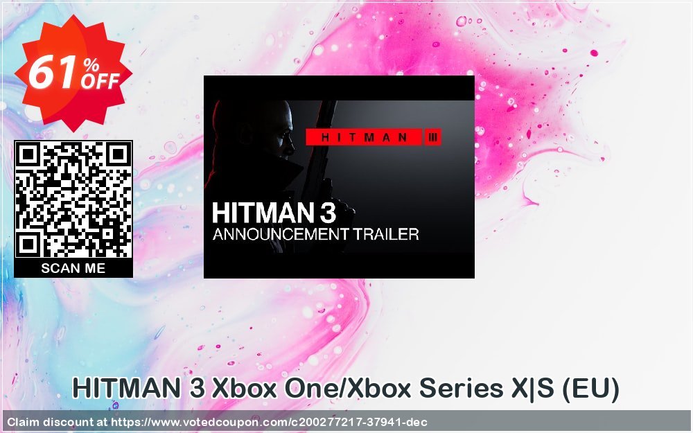 HITMAN 3 Xbox One/Xbox Series X|S, EU  Coupon Code Apr 2024, 61% OFF - VotedCoupon