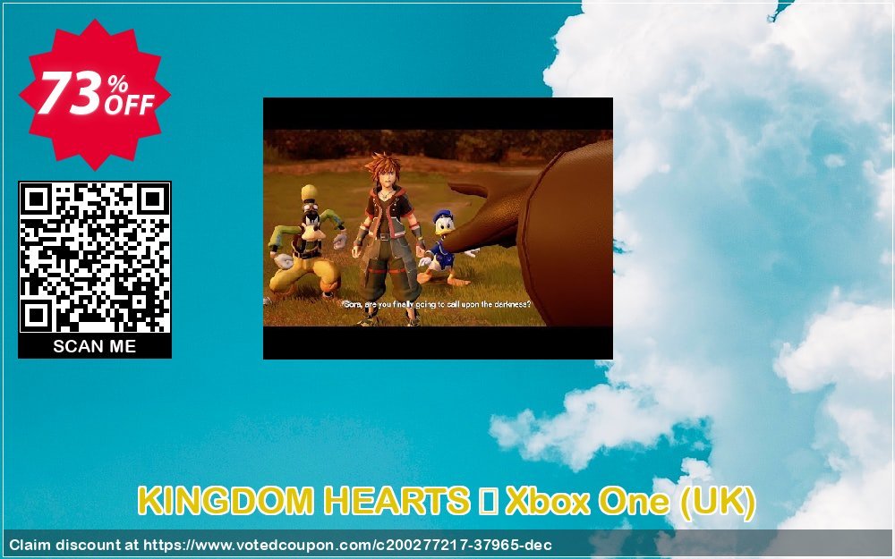 KINGDOM HEARTS Ⅲ Xbox One, UK  Coupon, discount KINGDOM HEARTS Ⅲ Xbox One (UK) Deal 2024 CDkeys. Promotion: KINGDOM HEARTS Ⅲ Xbox One (UK) Exclusive Sale offer 