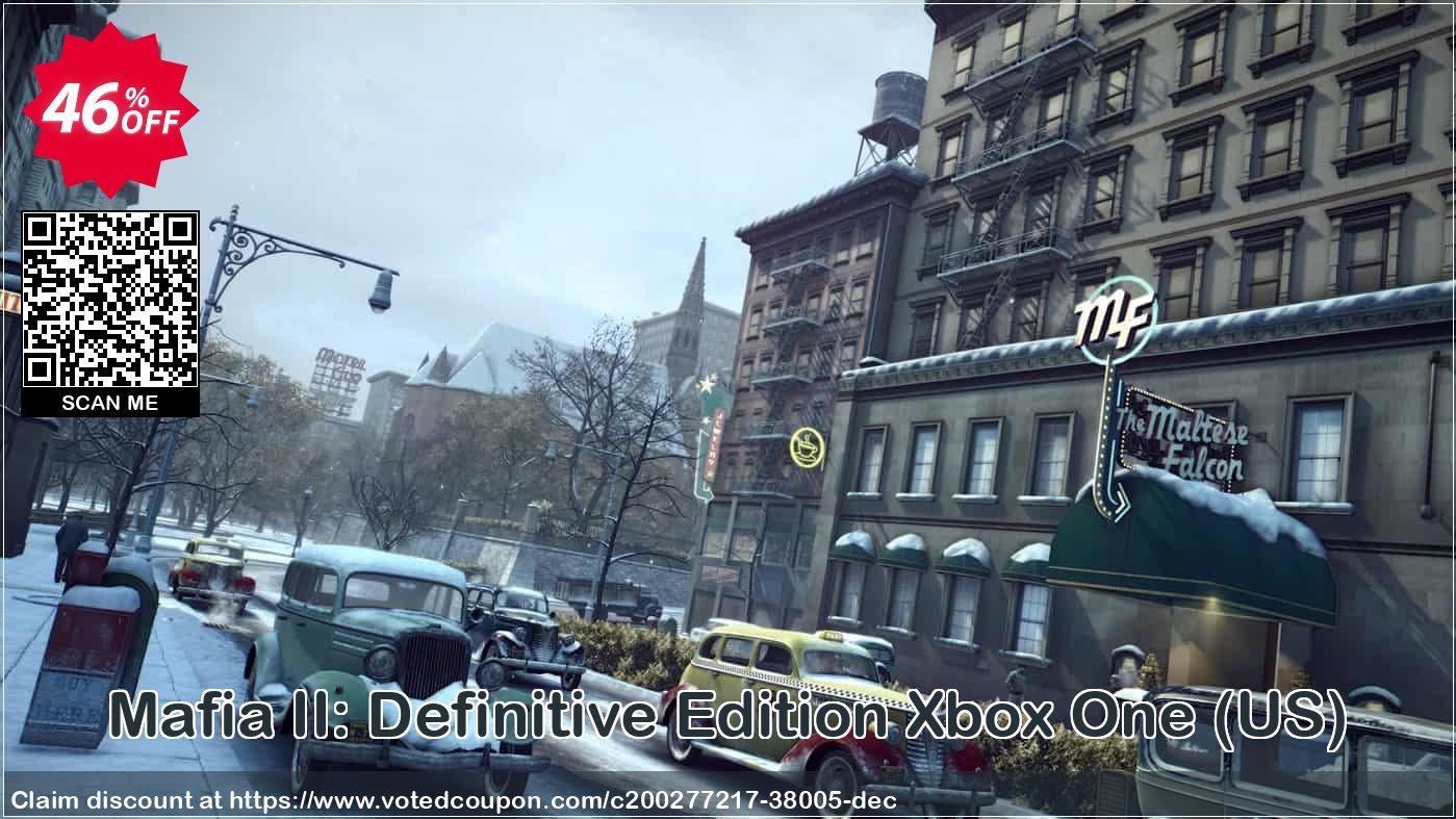 Mafia II: Definitive Edition Xbox One, US  Coupon, discount Mafia II: Definitive Edition Xbox One (US) Deal 2024 CDkeys. Promotion: Mafia II: Definitive Edition Xbox One (US) Exclusive Sale offer 