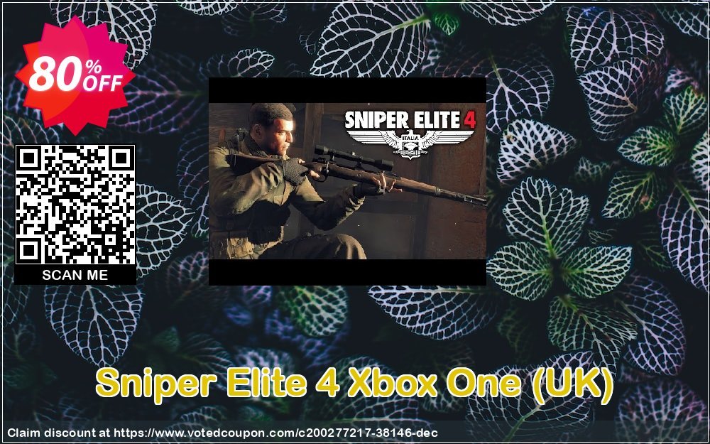 Sniper Elite 4 Xbox One, UK  Coupon, discount Sniper Elite 4 Xbox One (UK) Deal 2024 CDkeys. Promotion: Sniper Elite 4 Xbox One (UK) Exclusive Sale offer 