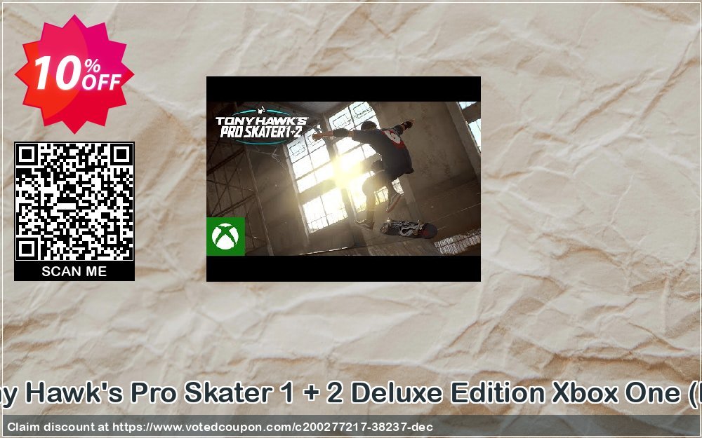 Tony Hawk's Pro Skater 1 + 2 Deluxe Edition Xbox One, EU  Coupon Code May 2024, 10% OFF - VotedCoupon