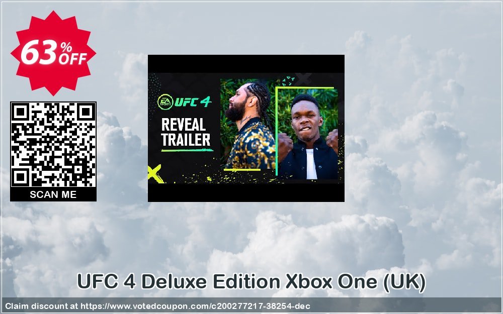 UFC 4 Deluxe Edition Xbox One, UK  Coupon, discount UFC 4 Deluxe Edition Xbox One (UK) Deal 2024 CDkeys. Promotion: UFC 4 Deluxe Edition Xbox One (UK) Exclusive Sale offer 
