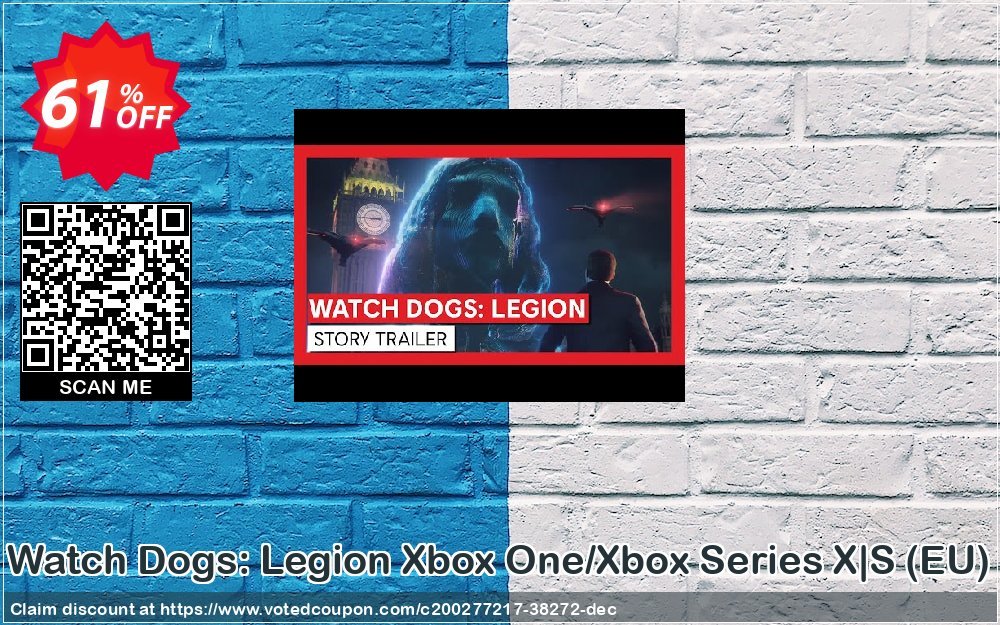 Watch Dogs: Legion Xbox One/Xbox Series X|S, EU  Coupon, discount Watch Dogs: Legion Xbox One/Xbox Series X|S (EU) Deal 2024 CDkeys. Promotion: Watch Dogs: Legion Xbox One/Xbox Series X|S (EU) Exclusive Sale offer 