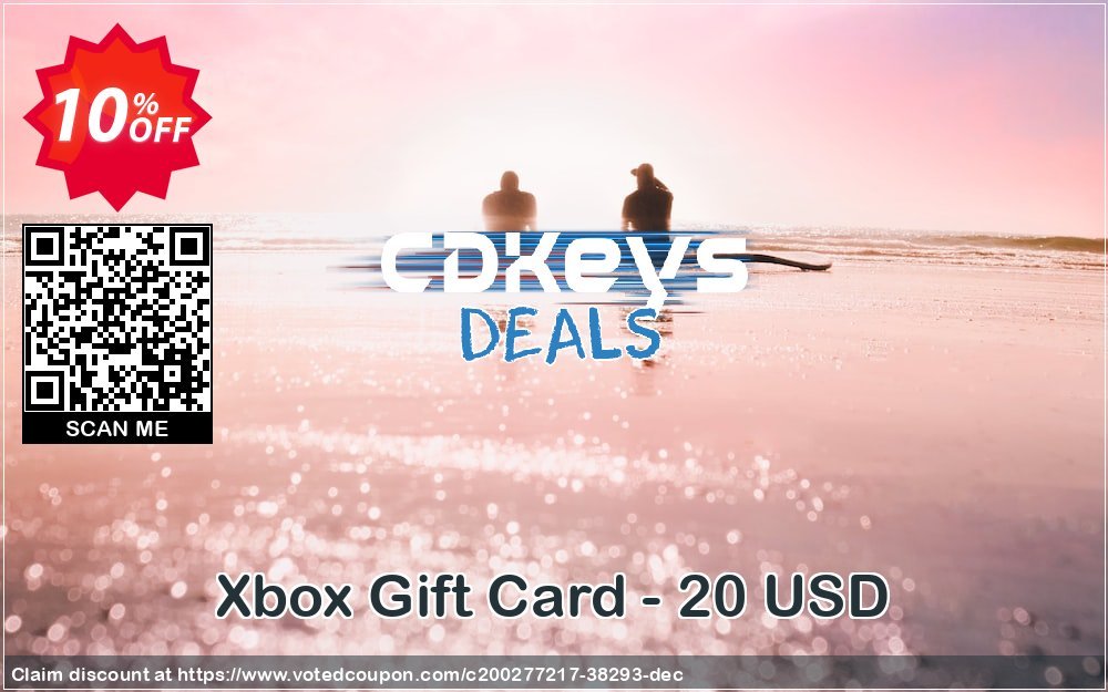 Xbox Gift Card - 20 USD Coupon, discount Xbox Gift Card - 20 USD Deal 2024 CDkeys. Promotion: Xbox Gift Card - 20 USD Exclusive Sale offer 